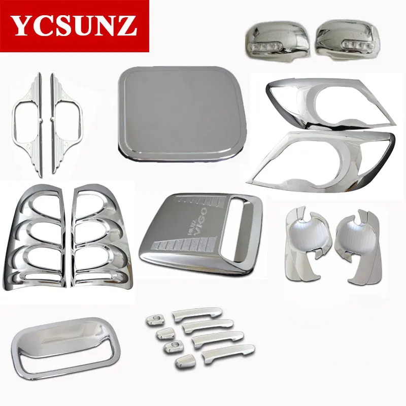 Kit de piezas de accesorios cromados para Toyota Hilux Vigo 2005, 2006, 2007, 2008, 2009, 2010, doble cabina|toyota chrome hilux 2006chrome kit - AliExpress