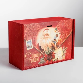 

Wooden gift box "Letter of Santa Claus", 20 × 30 × 12 cm 4420769