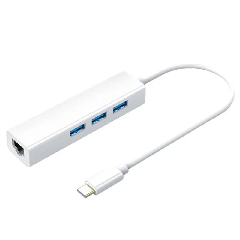 S81-U3-C 4 в 1 тип-c штекер RJ45 3 USB3.0 Женский концентратор тип-c конвертер тип-c концентратор тип-c док-станция для ноутбука планшета