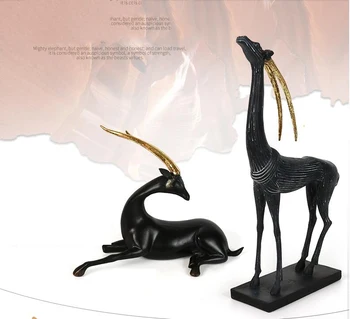 

SIMPLE MODERN RESIN ANTELOPE ORNAMENTS ARTWORK HOME LIVINGROOM TABLE FIGURINES CRAFTS HOTEL OFFICE DESKTOP FURNISHING DECORATION