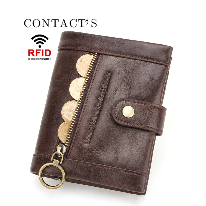

Для мужчин кожаный бумажник защита от кражи RFID Матовый кожаный Для мужчин кошелек многофункциональный сложенные втрое бумажник держатель для карт для Для мужчин