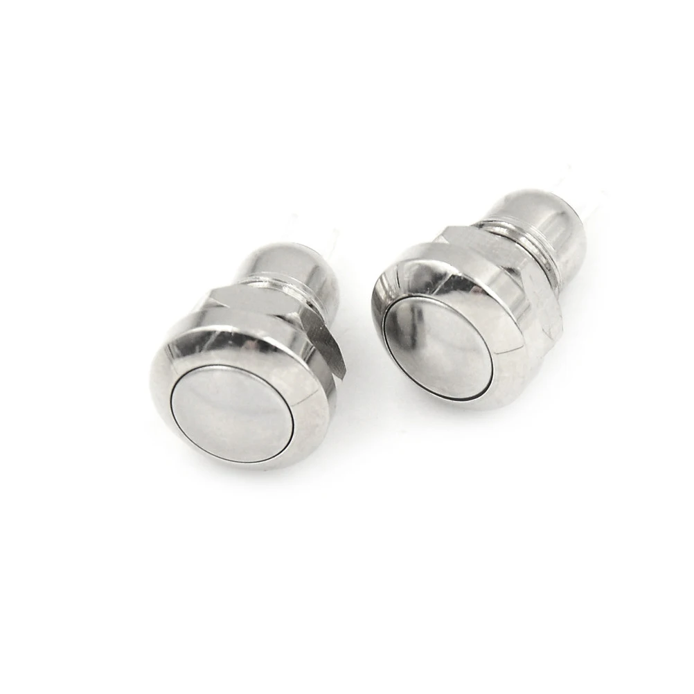 2 шт./лот 0.5A/250VAC 8 мм Металл Мгновенный 1NO 2Pin Мини кнопочный переключатель