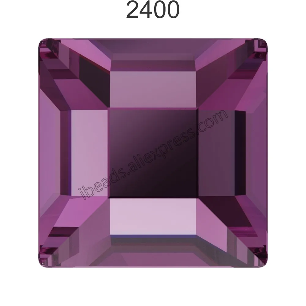 12 шт.) кристаллов от Swarovski 2400 квадратная плоская задняя часть без горячей фиксации стразы для дизайна ногтей украшения одежды