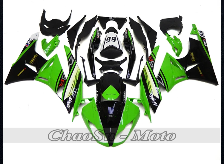 Зеленый мотоцикл обтекатель комплект для KAWASAKI ZX-6R 636 599 2009 2010 2011 2012 полный комплект, крышка комплект ABS рамка для литья под давлением