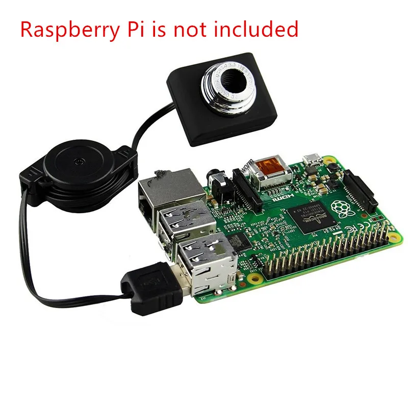 USB модуль камеры с регулируемым диапазоном фокусировки для Raspberry Pi 3 Model B plus