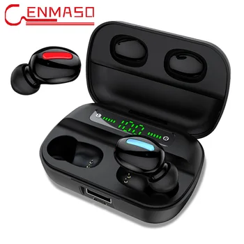 

TWS Bluetooth 5.0 Earphone 3D Stereo Wireless Earphones IPX7 Waterproof Sport in ear Earbuds LED Smart Power Bank Charging Box