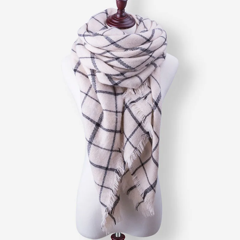 WISHCLUB Для женщин зимний шарф для Для женщин кашемировый шарф и шаль Для женщин Одеяло тёплый шарф-шаль Поддержка оптом и в розницу - Цвет: B42