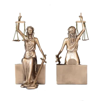 

Creative Imitation Bronze Statue Goddess Justice Bookcase Office Presents Gifts Lawyers Goddess Justice Decoration Crafts R2675