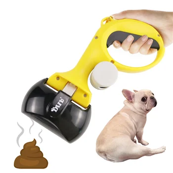 

New Portable Pet Pooper Scooper 2 In 1 Dog Pick Up Clip Waste Scoop with Poop Bag Outdoor Cat Dog Cleaning Tools Pet Accessories