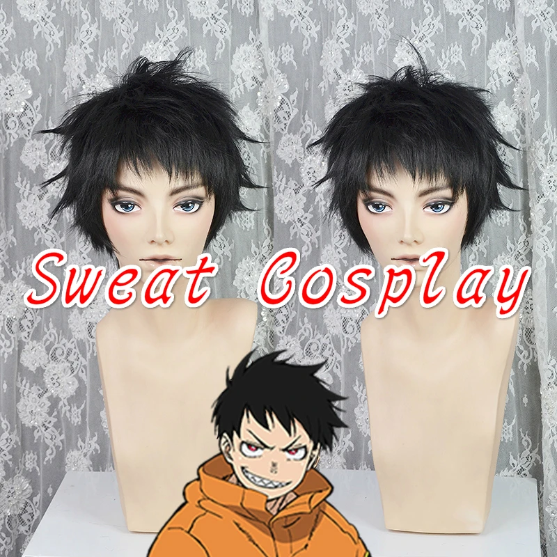 Высококачественные парики для косплея Fire Force Shinra Kusakabe