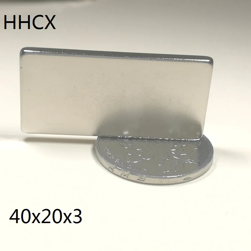 2 шт. магнит 40x20x3 N38 сильный квадратный NdFeB редкоземельный 40*20*3 неодимовые магниты