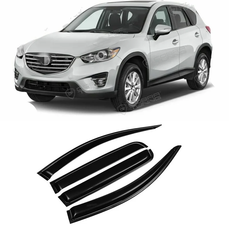 Car Window Wind Deflectors 4Pcs/Set Tinted Awning Shield Rain Sun Snow Shelters For Mazda CX-5 CX5 2013 2014 2015