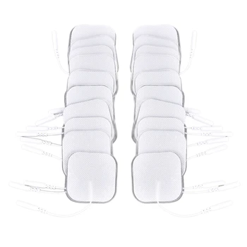 

20Pcs Electrode Pads for Tens Digital Therapy Machine Self Adhesive Reusable with 2Mm Plug for Tens 3000,Ems Digital Therapy Mac