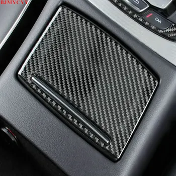 

BJMYCYY Carbon fiber decorative patch for the cover panel of the central control water cup holder for Audi A6L A7 2012-2016