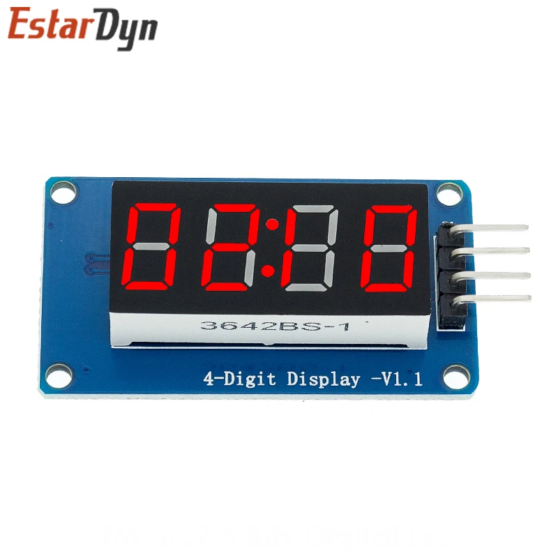 TM1637 4 Bits Digital LED Display Module arduino 7 Segment 0.36Inch Clock RED Anode Tube Four Serial Driver Board Pack