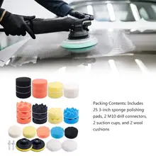 31 шт. Автомобильная полировальная Подложка для губки набор полировальных подушек для воска для автомобиля шлифовальный прибор буфер сверла колеса щетка Автомобильная полировальная Подложка для губки