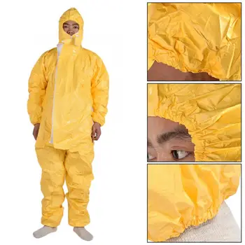 

safety clothes Class C Anti-corrosion Hooded Protective Coverall Suit Chemical Liquid Protection Clothing Protective Clothes