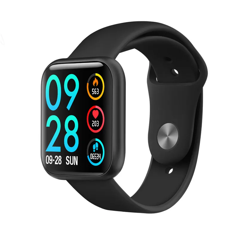 silica black Модные часы Smart Watch часы IP68 Водонепроницаемый сердечного ритма крови Давление монитор Фитнес трекер Smartwatch полный Сенсорный экран - Цвет: silica black