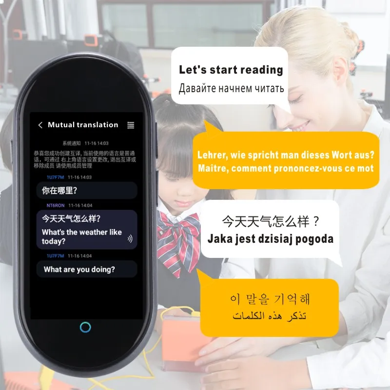 Portable Por 8 Smart Voice Translator 3.0 IPS Screen 108 Languages Dual Philips Speakers 12.0MP Photo Translate