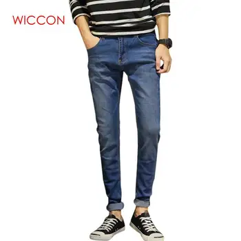 

2020 New Fashion Casual Men Skinny Stretch Denim Pants Casual Mid Waist Slim Fitness High Quality Jeans Pencil Trouser For Male
