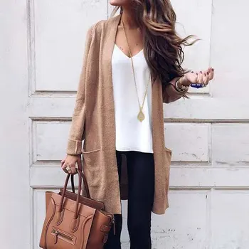 

2019 Autumn Long Cardigan Women Knitted Sweater Winter Long Sweater Women Oversized Cashmere Cardigan Sweaters Ladies Plus Size