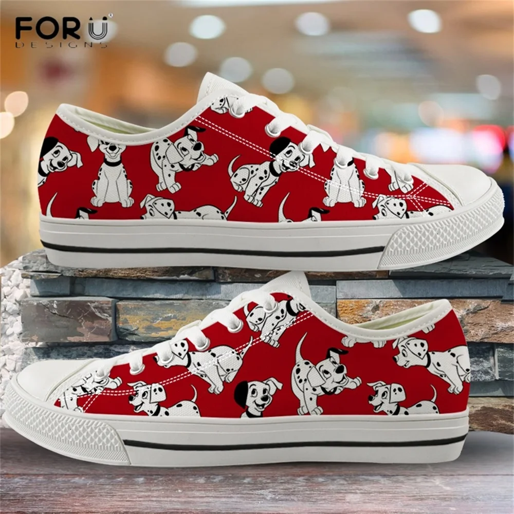 FORUDESIGNS/милые 3D собака породы далматинец узор женские вулканизированные