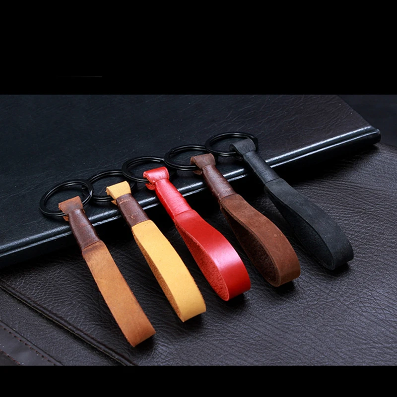 

Fashion Leather Car Keychain Key Holder Pendant Car Key Ring Chain Auto Accesorios Interior Motorcycle Keychain Auto Accessorie