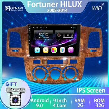 

For Toyota Fortuner HILUX Revo Vigo Android 9.0 2 din Stereo Car Radio 2004-2014 Mahogany Frame Multimedia Player GPS Navigation