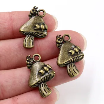 

25x16mm 6pcs Antique Bronze Plated Mushroom Handmade Charms Pendant:DIY for bracelet necklace(Q5-03)