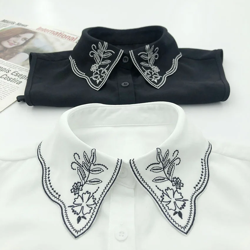 

Women Lapel Collar Shirt Fake Collar Detachable Collar Female Shirt False Collar Lapel Blouse Top Clothing Nep Kraagie