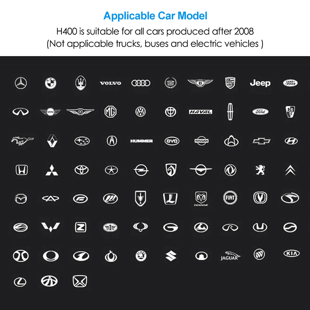 Автомобильный дисплей HUD H400, новейшие визуальные ощущения, автомобильные аксессуары HUD Obd2, интеллектуальное энергосберегающее зеркало проектора HUD