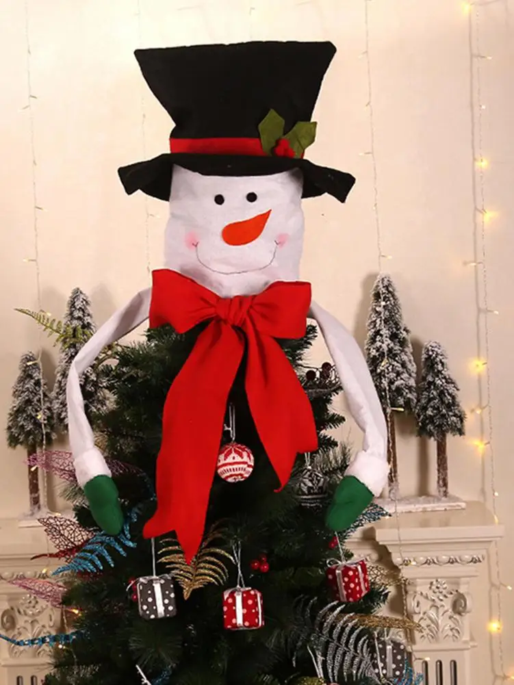 

New Christmas Decorations Christmas Tree Top Santa Snowman Hat Tree Top Decoration Festival Using New Year Home Decoration