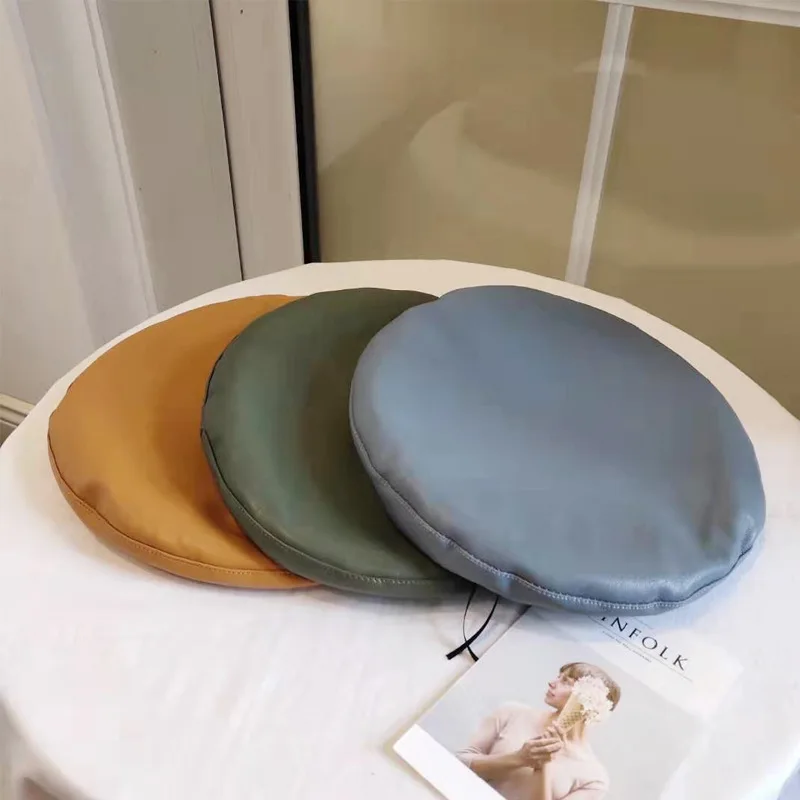 Женская модная винтажная однотонная Шапка берет из искусственной кожи зимняя