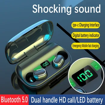 

Tws Wireless Headphones Bluetooth 5.0 Earphones Sport Waterproof Headsets Noise Cancelling In Ear Stereo Earbuds with Microphone