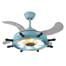 Детский Пиратский корабль инвертор потолочный вентилятор свет