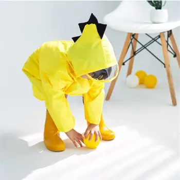 

1PC Cute Little Dinosaur RainCoat Children's baby kindergarten Rain Coat children's Windproof poncho spring and autumn 2-6 years