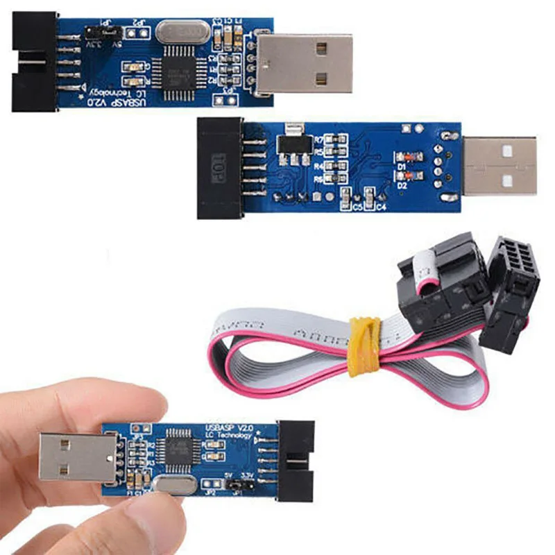 10 шт. USBASP USBISP AVR программист USB ISP USB ASP ATMEGA8 ATMEGA128 Поддержка Win7 64K