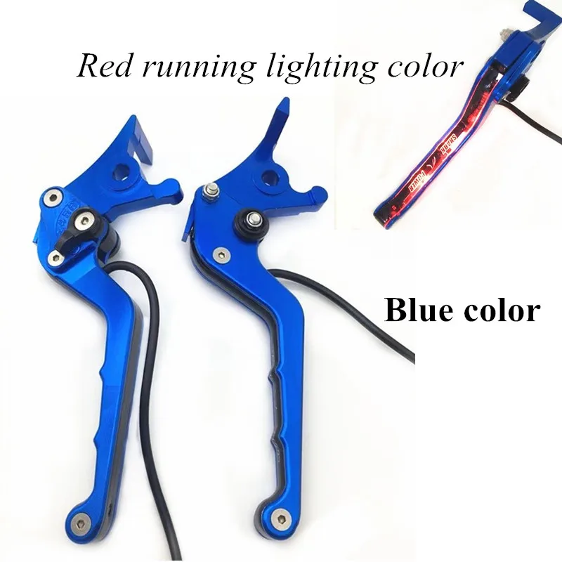 blue red Модифицированный мотоцикл NMAX светящиеся тормозные рычаги сцепления светодиодные мерцающие Тормозные рычаг для yamaha nmax155 nmax 155 nmax125 - Цвет: blue red