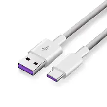 

5A USB Type C Cable USB 3.1 Fast Charger Data Type-C Silver Supercharge Cable USB C Cord for Huawei P10 P20 Pro Mate 10