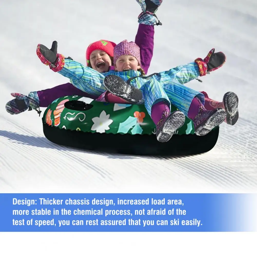 Skiing Snow Tube Sleigh Tubing Winter Inflatable Cold-resistant Ski Circle Children Adult Ski Ring Skiing Thickened Floated Sled