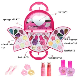 Kit de maquillage de princesse pour enfant, idéal pour faire semblant de jouer et s'habiller, cosmétique pour filles, 