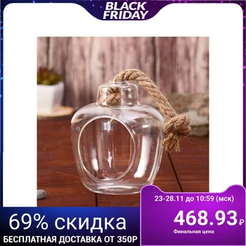 

Florarium "jar" (with a rope) 9*8*12,5 cm 4731804