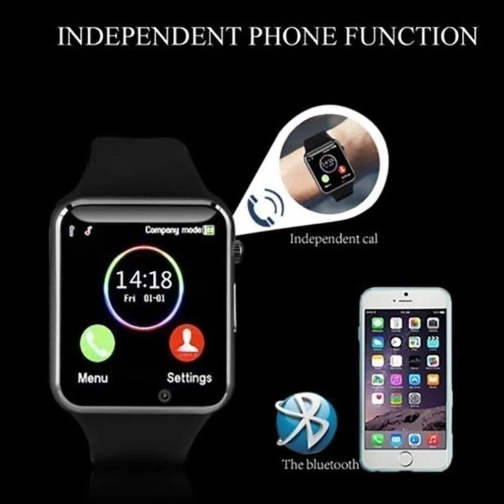 Горячие A1 Bluetooth Смарт часы Спорт поддержка вызова музыка 2G с SIM TF камера Smartwatch для Android PK iwo 8 DZ09 GT06