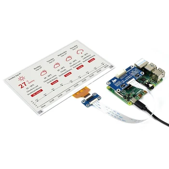 

BlueRaven 880*528, 7.5inch E-Ink display HAT for Raspberry Pi, red / black / white three-color