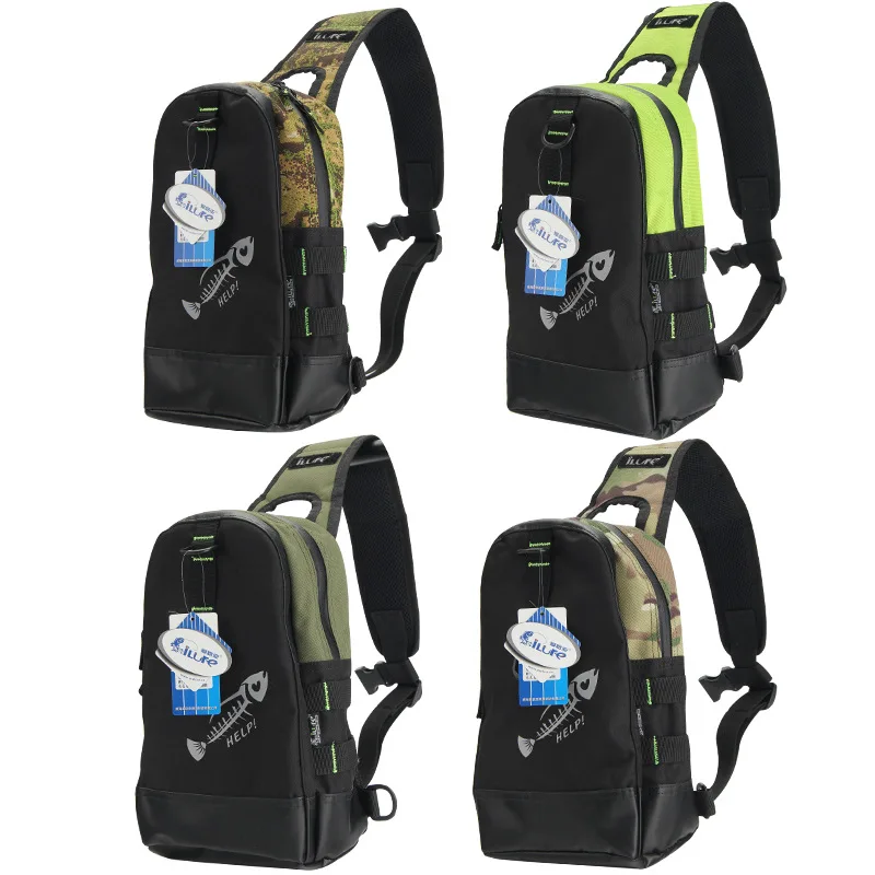 

Ilure Fishing Gear Multi-functional Lure Cross-body Chest Pack Waterproof Zipper Storgage Bag with Plier Cover Outdoor