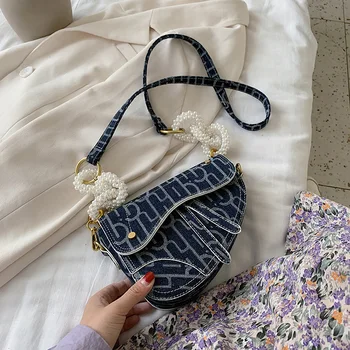 

Popular Female Bag 2020 Summer New Trendy Wild One-shoulder Armpit Bag Oblique Saddle Bag