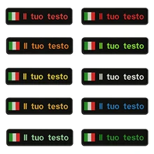 Заказная вышивка с именем итальянского флага или заплатка с текстом 10 см* 2,5 см значок с железом на липучке для одежды брюки рюкзак шляпа