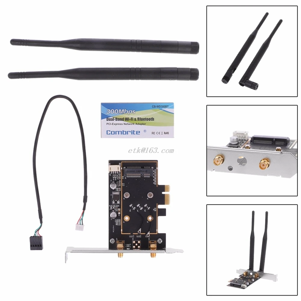 Мини BCM4352 867 Мбит/с + Bluetooth BT 4 0 802.11AC/BGN Настольный PCI E адаптер|Сетевые карты| |