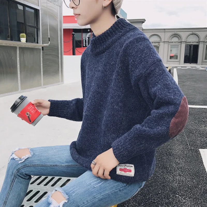 2019 Winter Trend Wild Knit Sweater Thickening Twist Corduroy Men's Casual Loose Round Neck Sweater 2019 Winter Trend Wild Knit Sweater Thickening Twist Corduroy Men's Casual Loose Round Neck Sweater