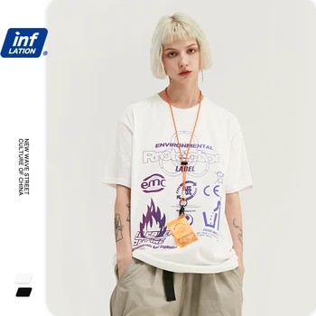 

INFLATION ENVIRONMENTAL PROTECTION Print Harajuku Men tshirt 2020 Summer Cotton Funny t shirts Oversize Men Tee Shirt 1028S20